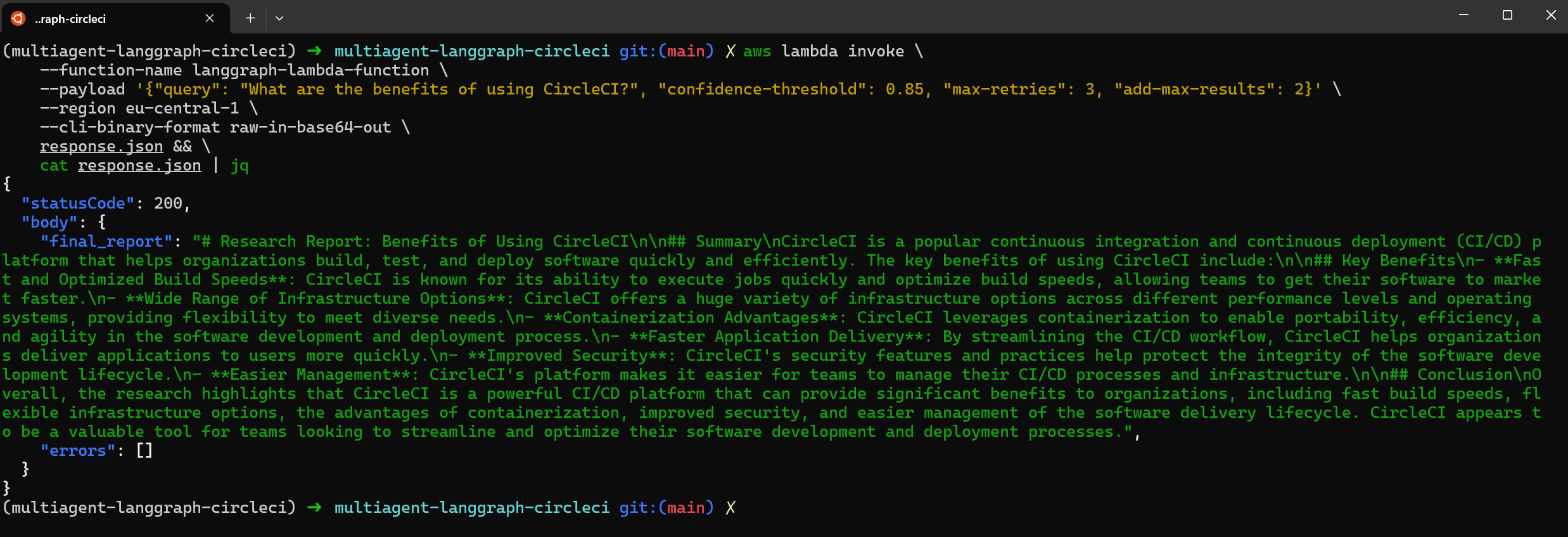 End-to-end testing and deployment of a multi-agent AI system with ...