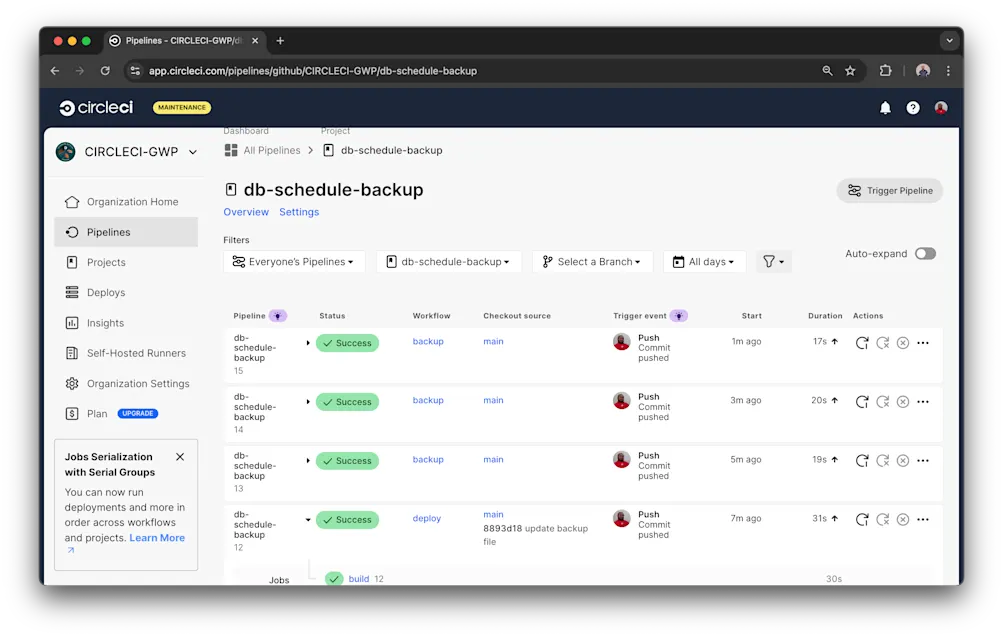Scheduled pipelines in action