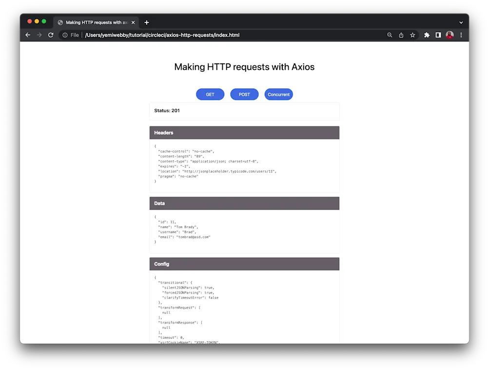  Axios を使った POST リクエスト