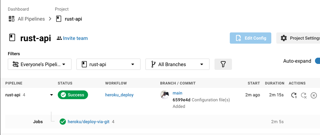 Rust アプリケーションの CI - CircleCI