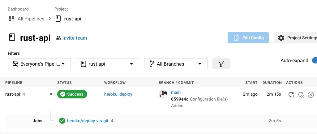 Rust アプリケーションの CI - CircleCI