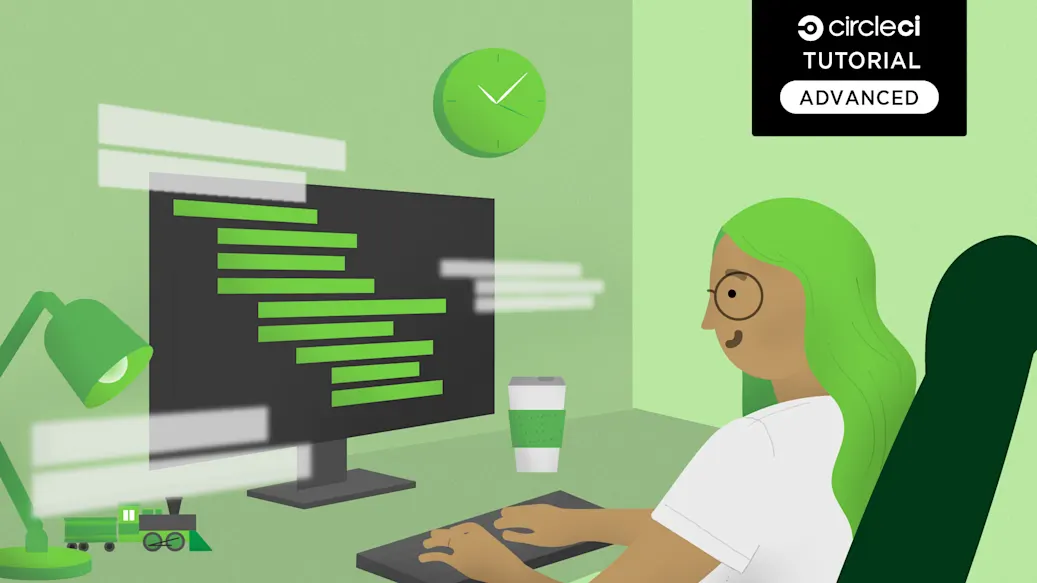 Developer A sits at a desk working on an advanced-level project.