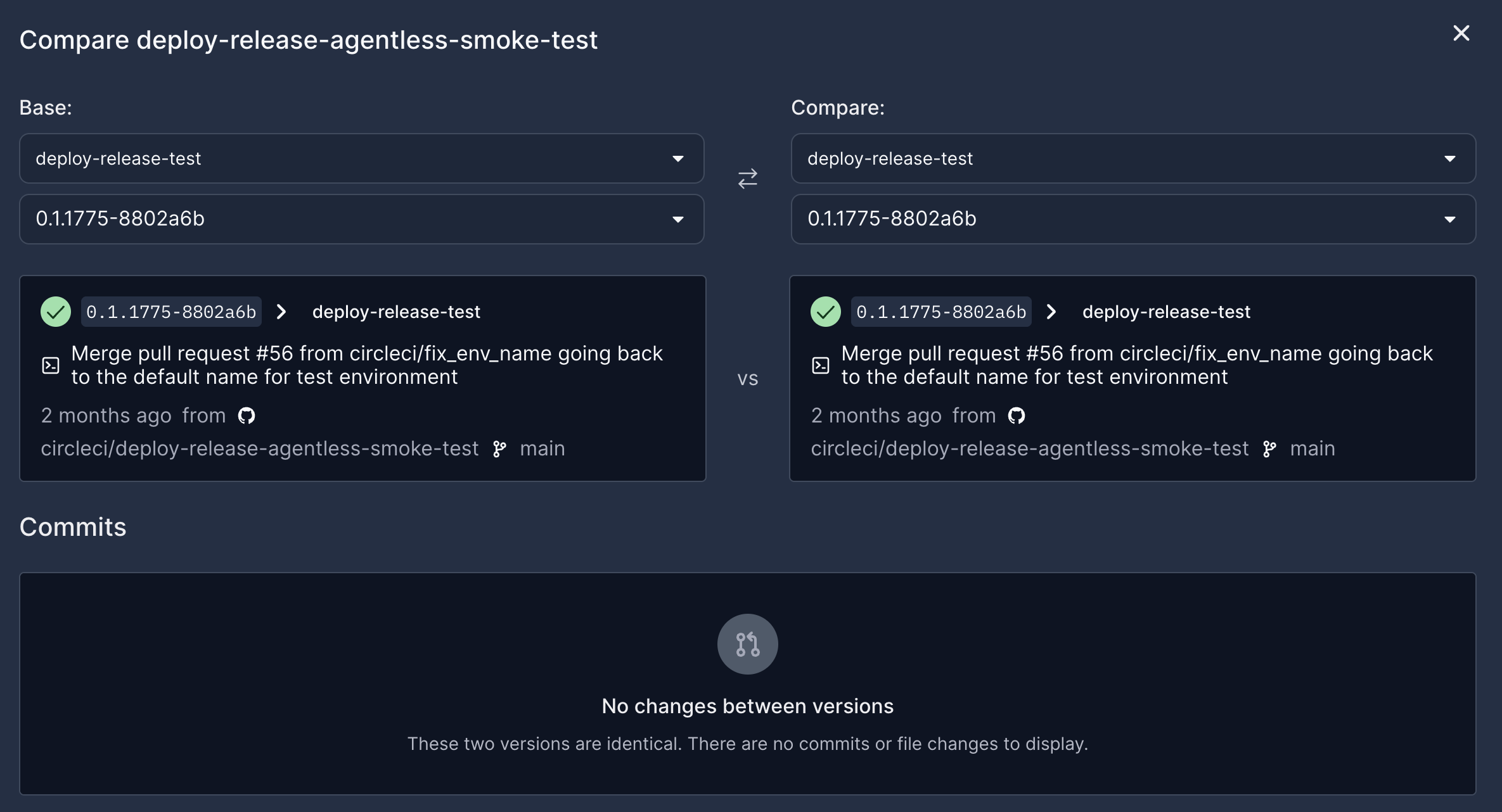 Version Comparison on the Deploy Timeline - CircleCI Changelog
