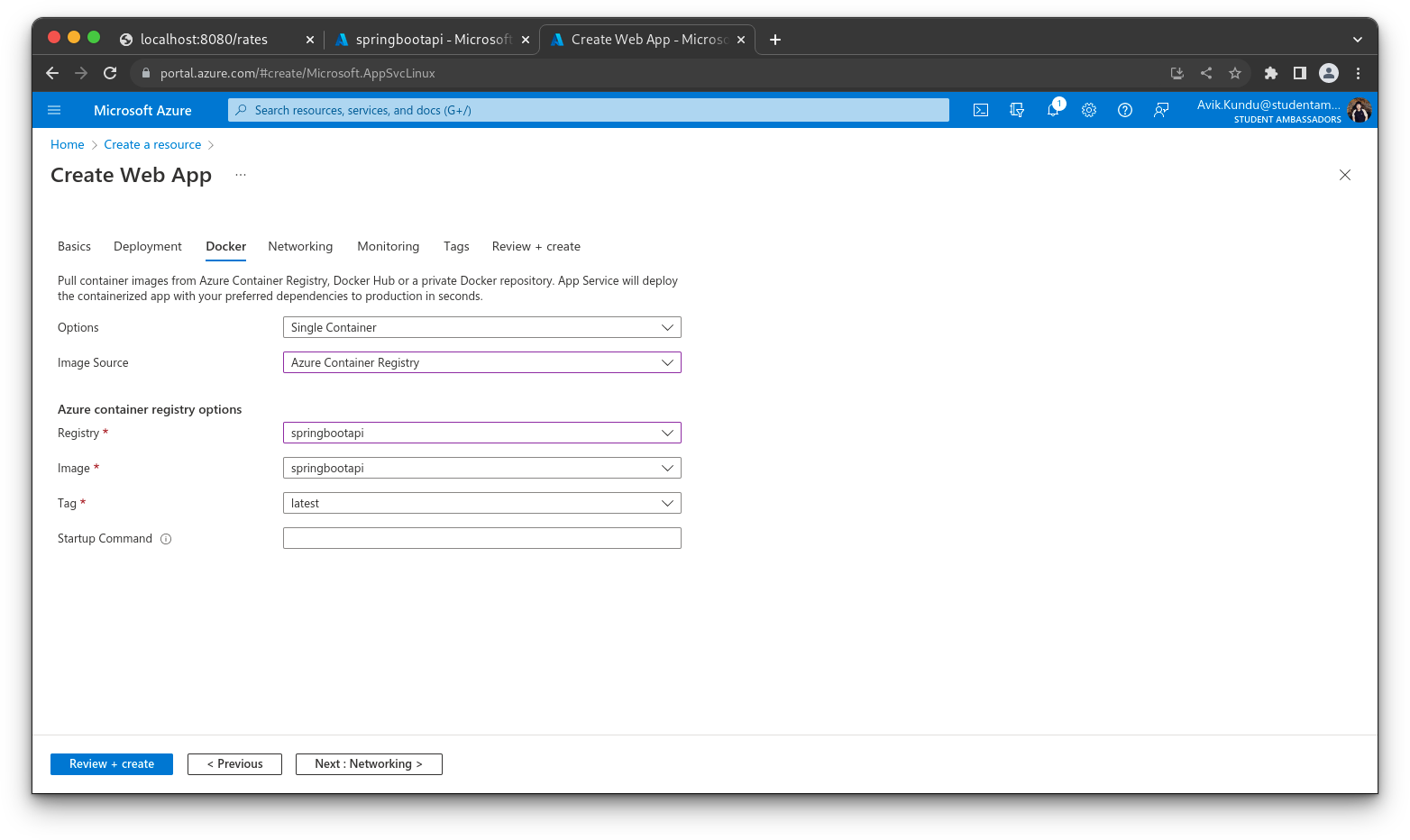 Deploy a Dockerized Spring Boot app to Azure App Service - CircleCI