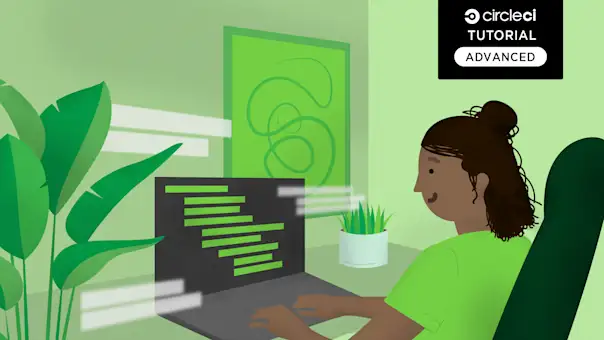 Developer C sits at a desk working on an advanced-level project.