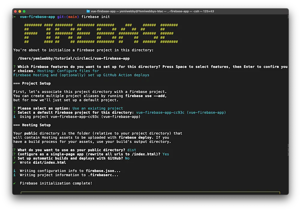 Firebase successfully initialized