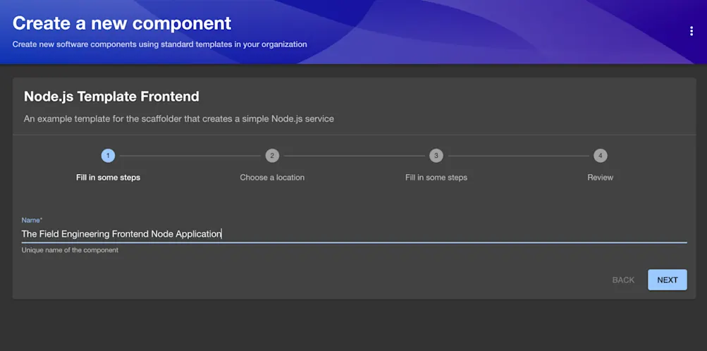 Backstage fill in parameters