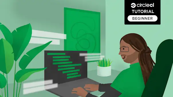 Developer RP sits at a desk working on a beginning-level project.