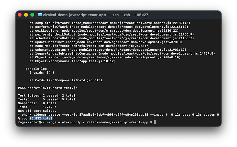 Chunk Sidecar warm boot time (using a snapshot)