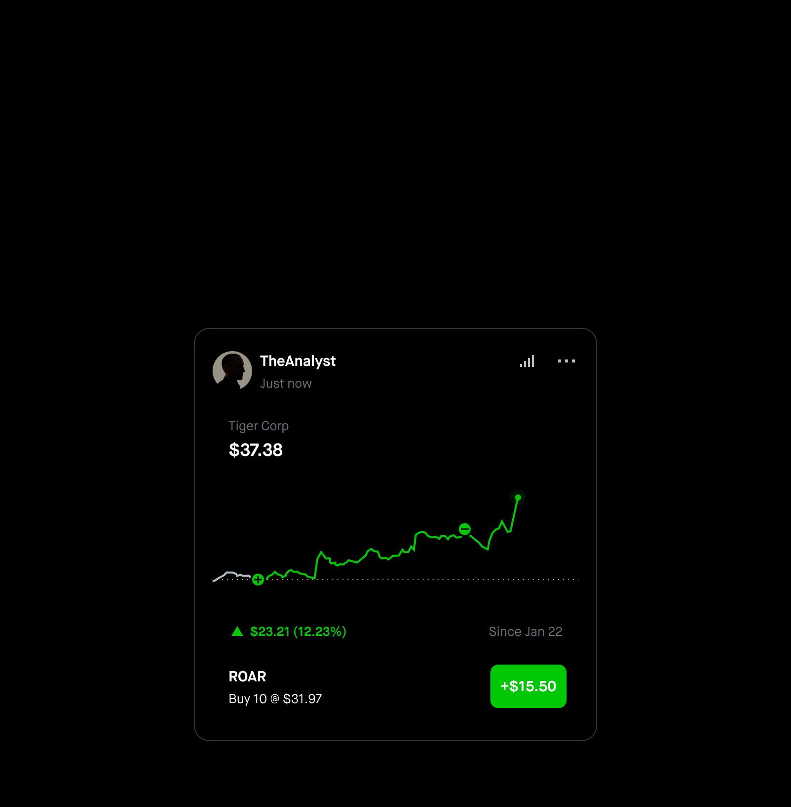 See real trades unfold in real time