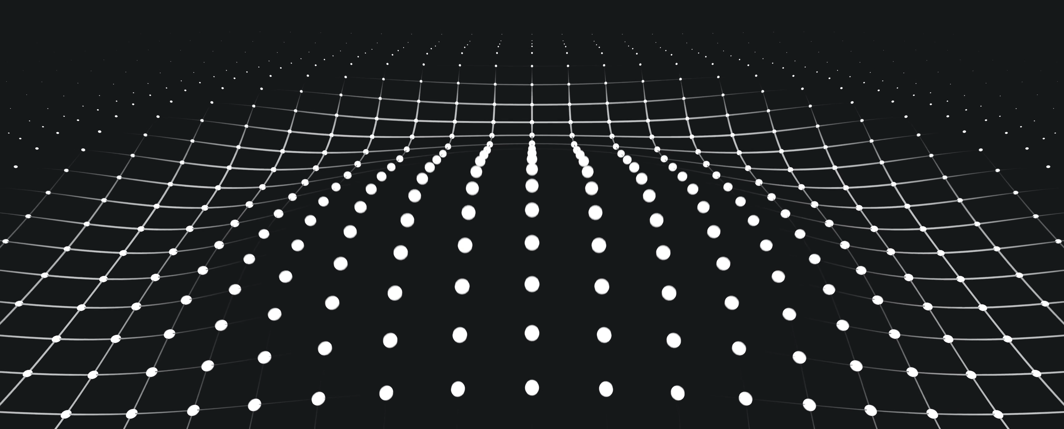 A repeating wave pattern with dots placed in a geometric grid.