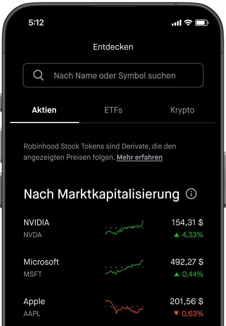 Entdecken Stock Token