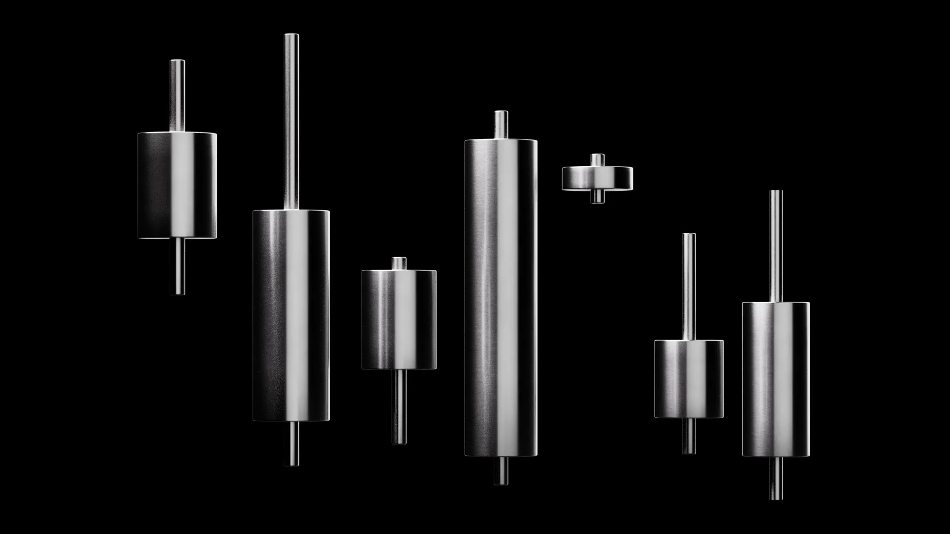 Charting candlesticks made out of metal