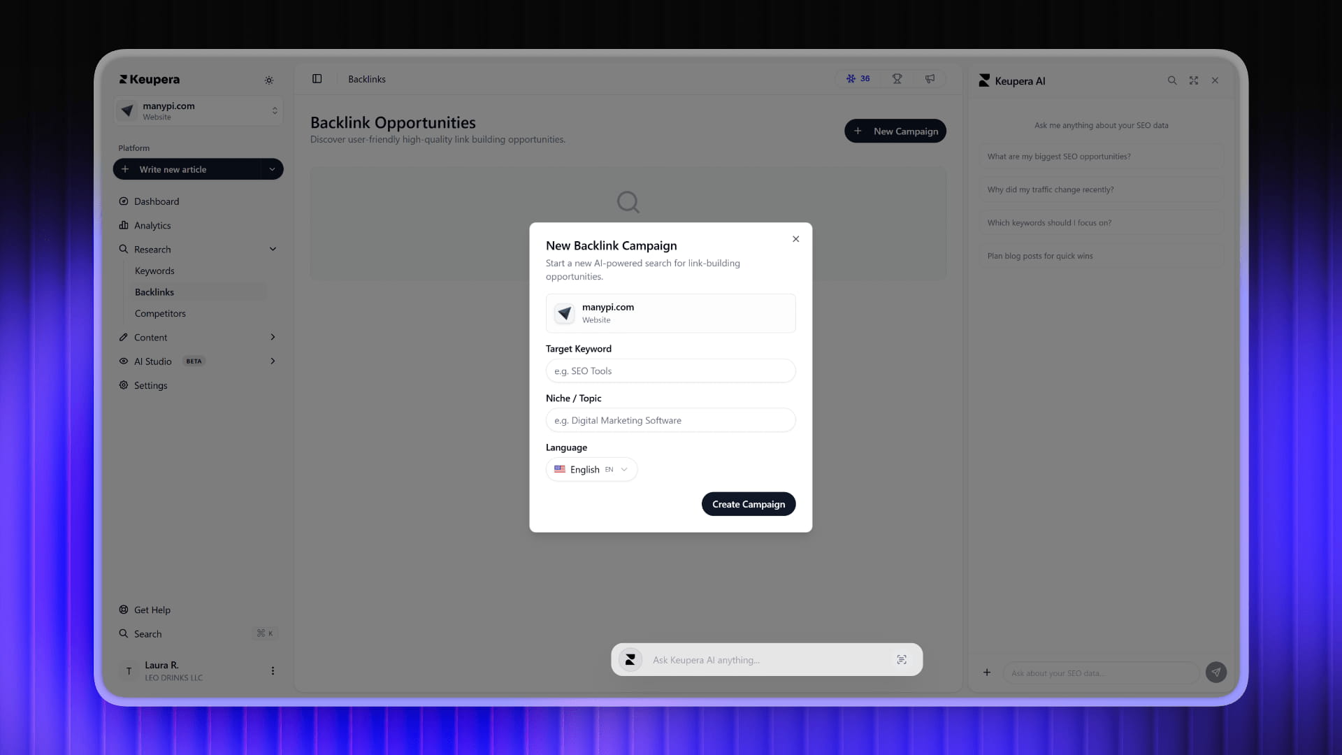 Linkbuilding Campaign