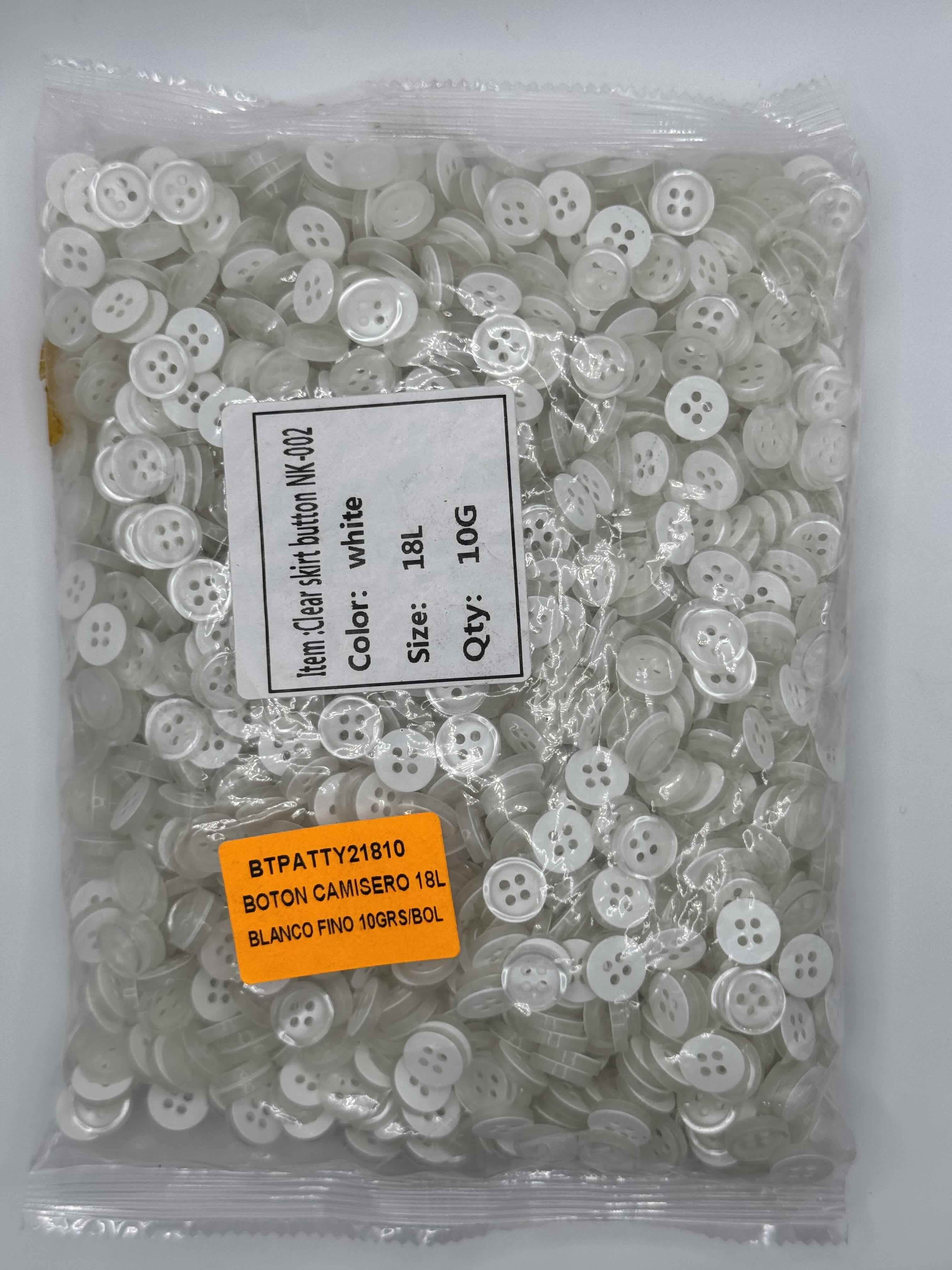 Boton para camisa colores