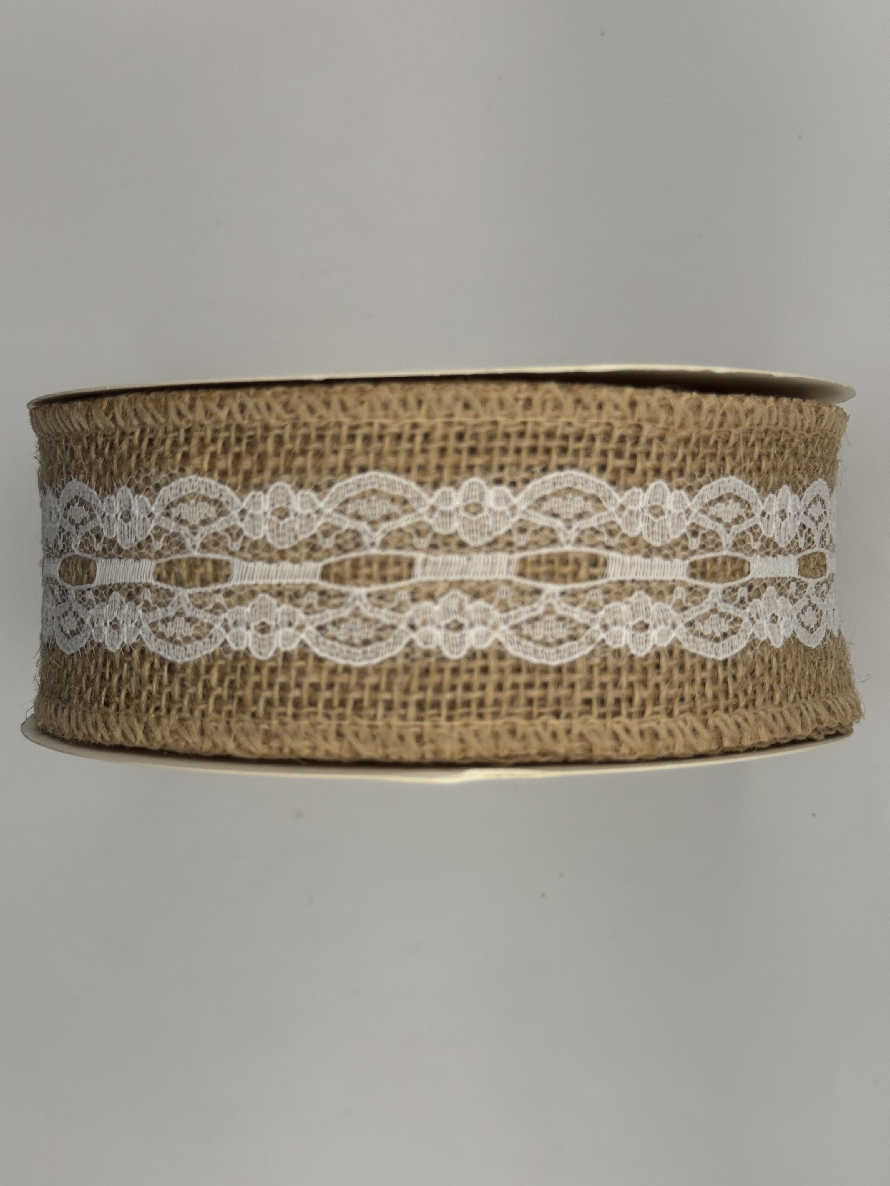 Cinta yute 2" con encaje