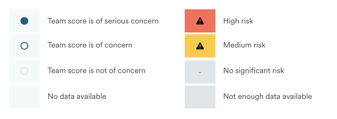 Risk report icon key