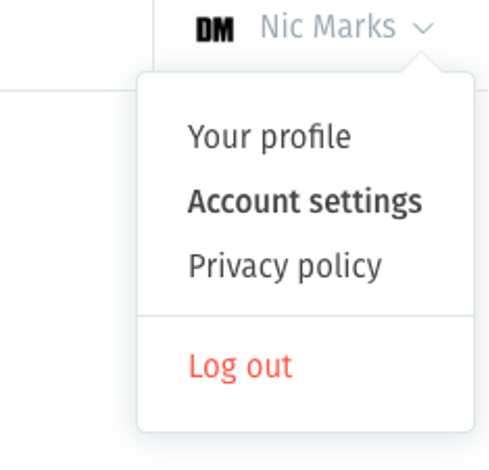 Account Settings - go to