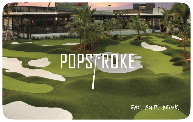Give the gift of mini golf, food, drinks, and fun with PopStroke gift cards. Perfect for birthdays, holidays, date nights, family outings, and golf lovers looking for unique experience gifts near you.