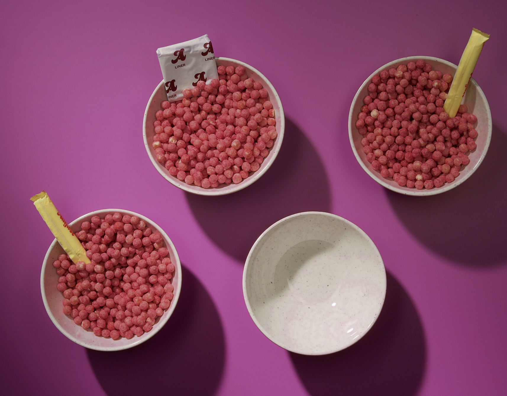 LOOPHOLES CEREAL, THE ONLY CEREAL WITH FREE PERIOD CARE WITHIN EVERY BOX!