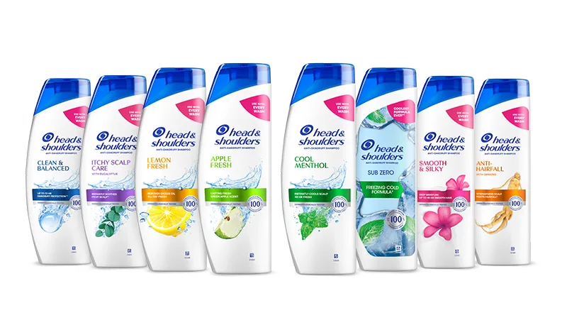  Head & Shoulders anti‑dandruff shampoo variants for different hair and scalp needs