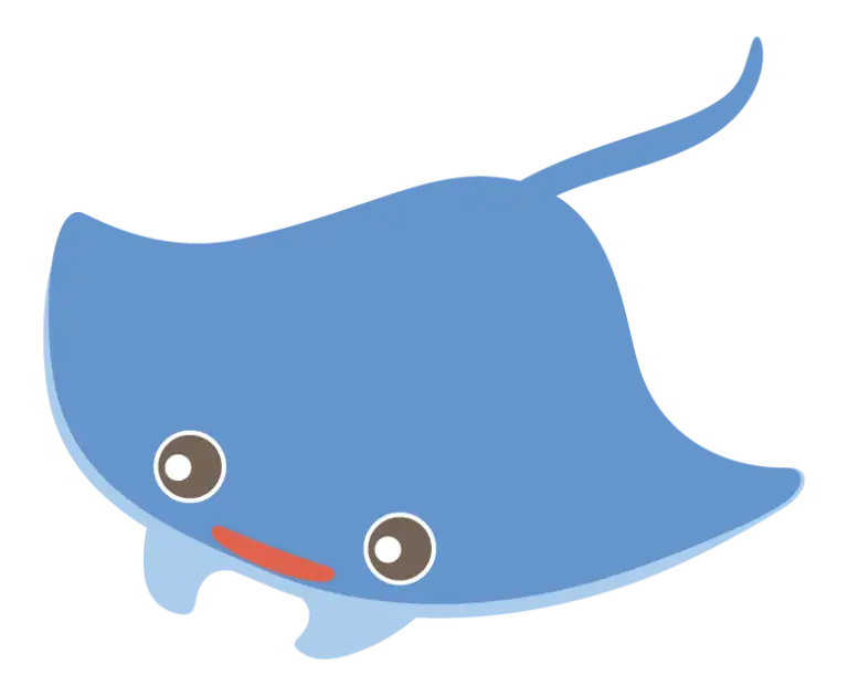 かわいいエイのイラスト