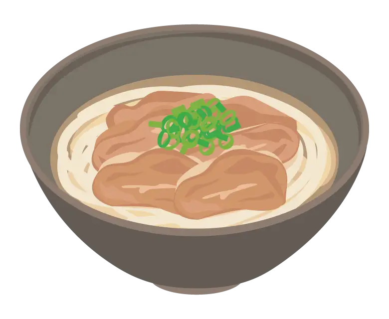 肉うどんのイラスト