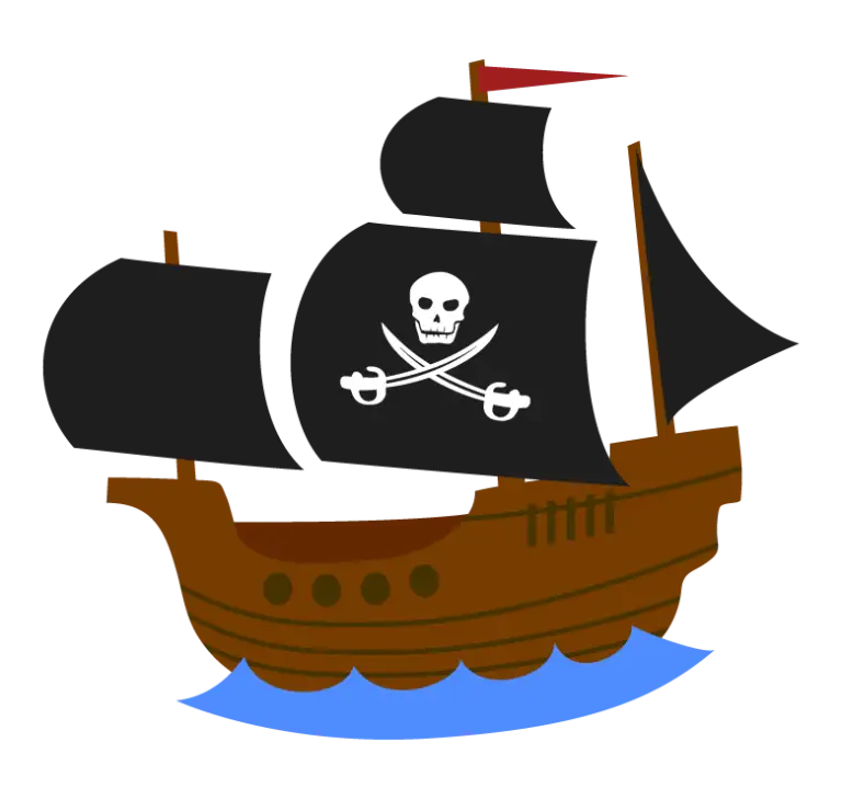 海賊船のイラスト