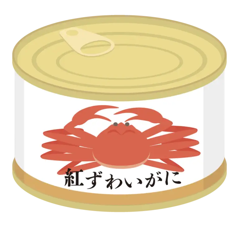 蟹の缶詰のイラスト