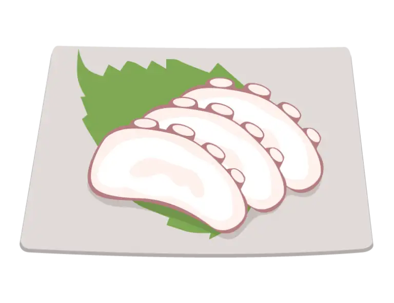 タコの刺身のイラスト