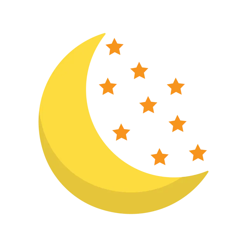 moon and star