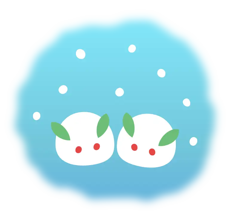 雪うさぎのイラスト