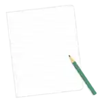 ノートと鉛筆のイラスト