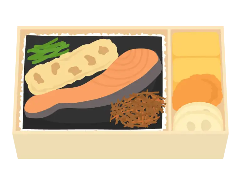 のり弁当のイラスト