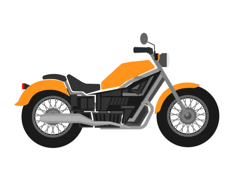 アメリカンバイクのイラスト