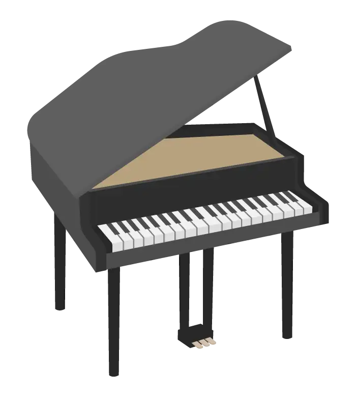 グランドピアノのイラスト