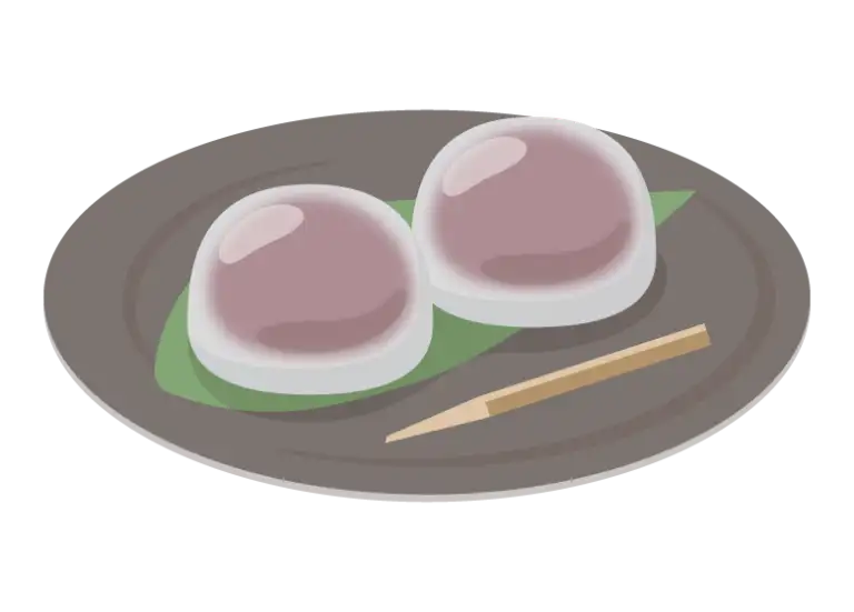 水まんじゅうのイラスト