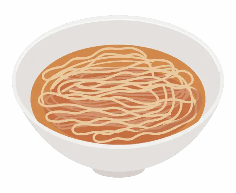 具無しラーメンのイラスト