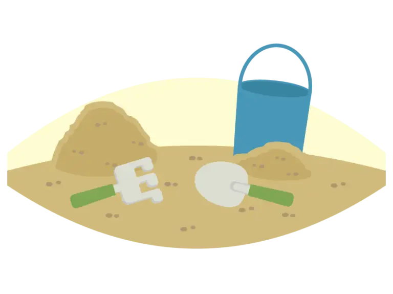 砂遊びのイラスト