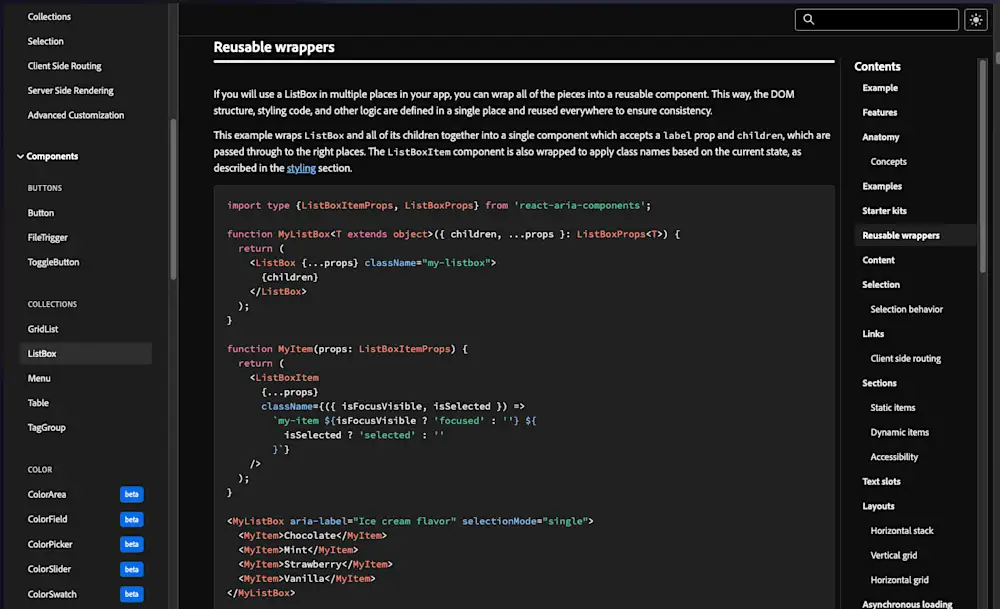 React Aria でアクセシブルなコンポーネントを作成する