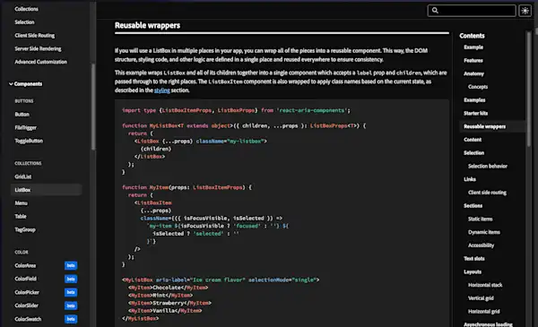 React Aria でアクセシブルなコンポーネントを作成する
