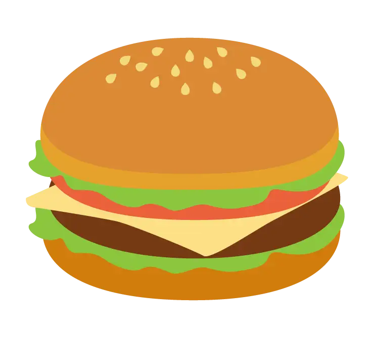 チーズバーガーのイラスト
