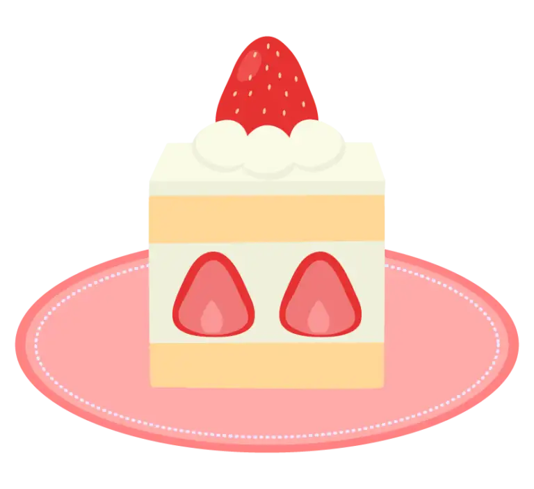 いちごのショートケーキのイラスト