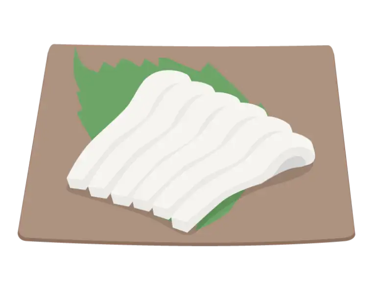 イカのお刺身のイラスト