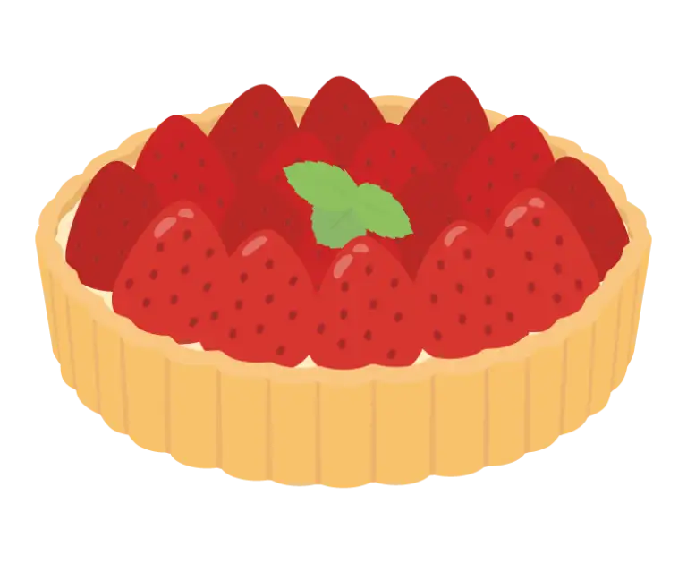 いちごのタルトのイラスト