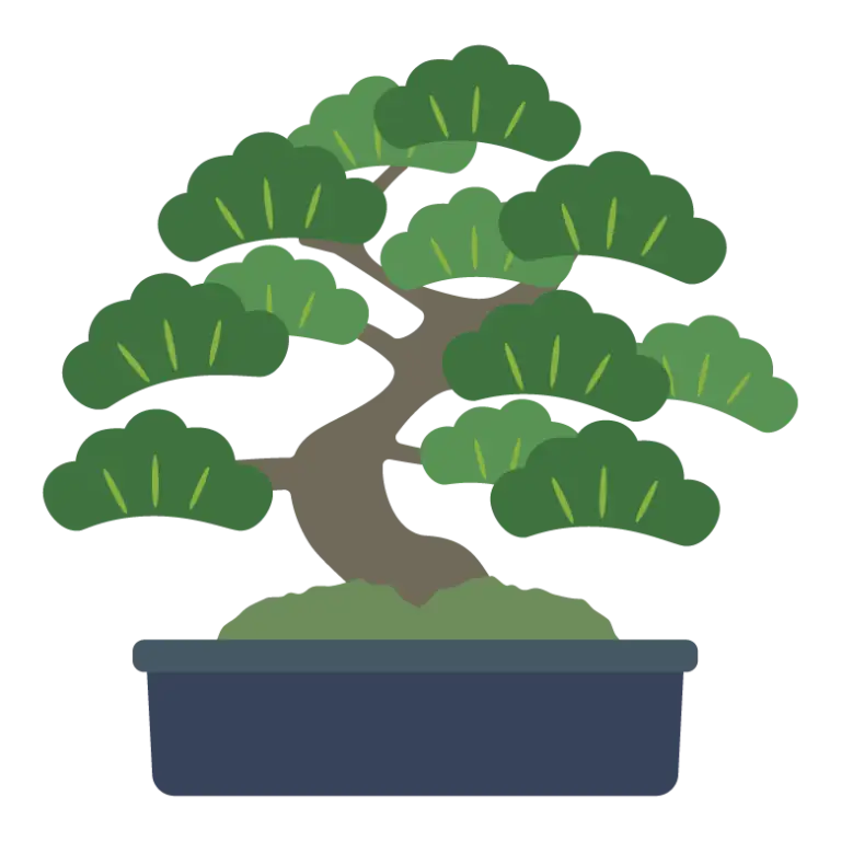 松の盆栽のイラスト