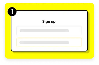 Sign up dialog box