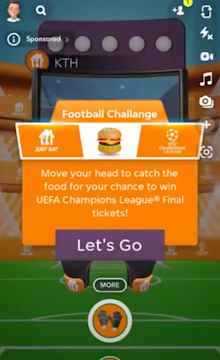 Just Eat ad on Snapchat