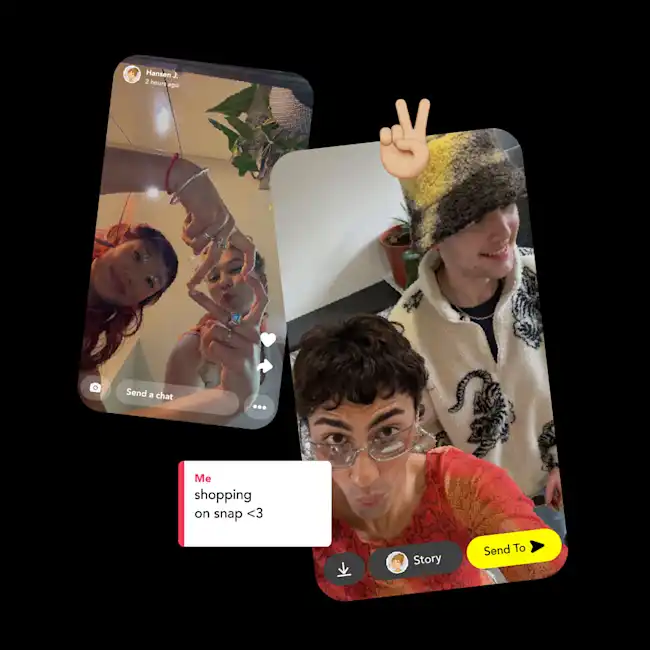 Snapchatters sending a Snap 