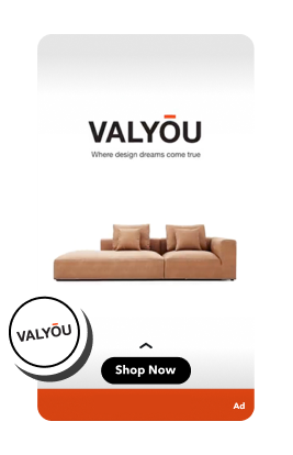 Snapchat ad for Valyou Furniture